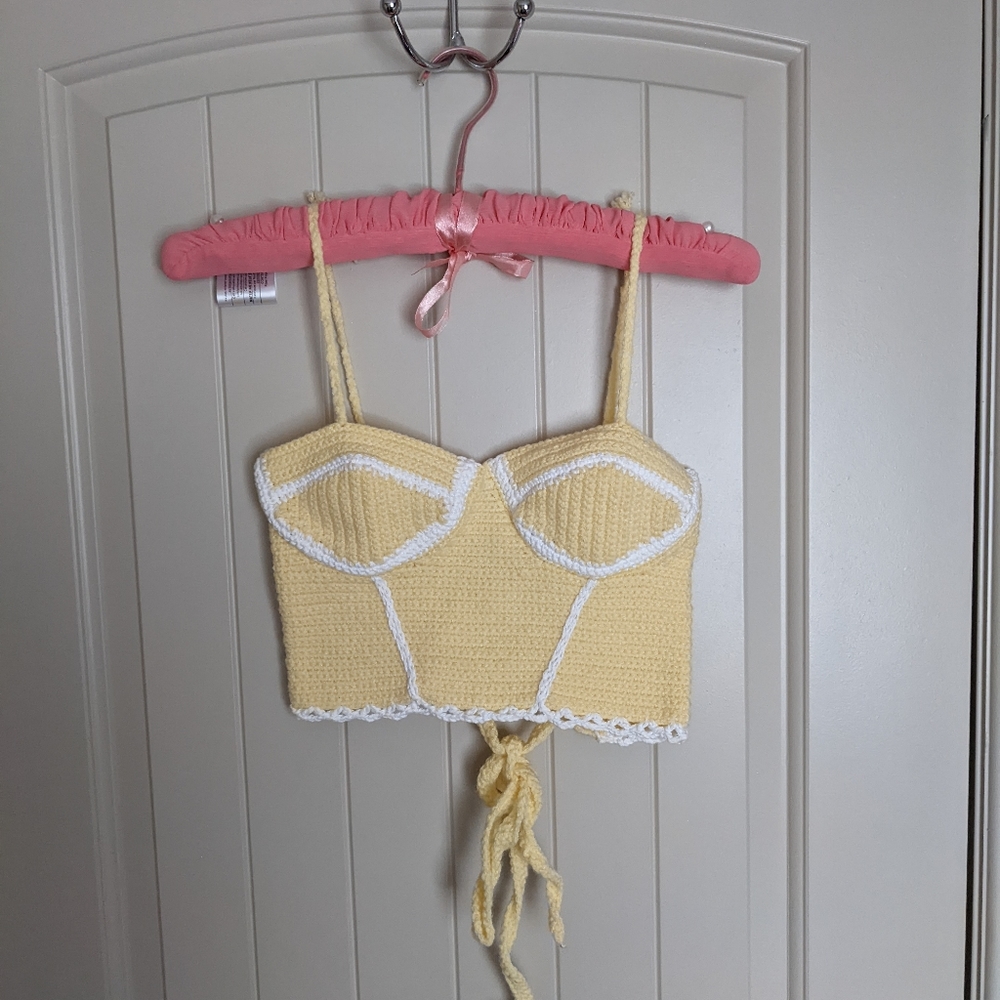 Handmade crochet corset top